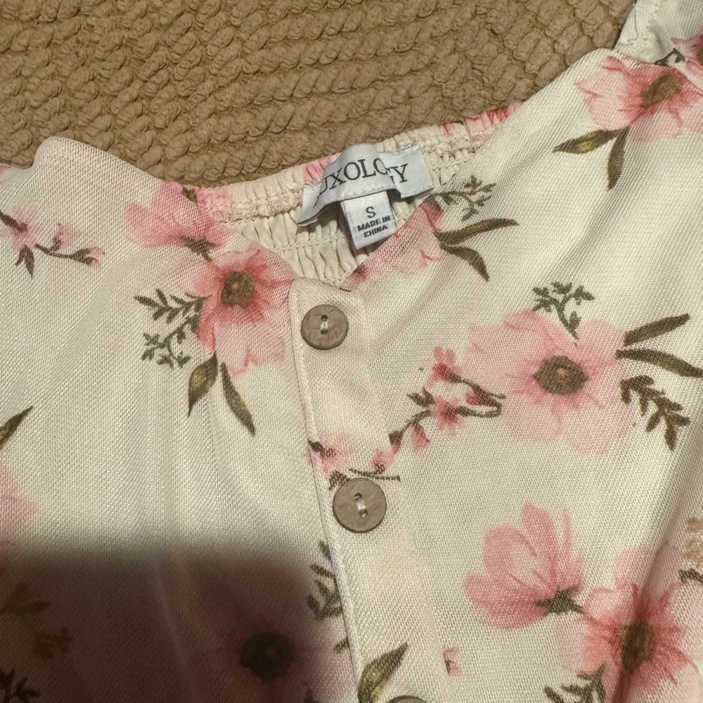 AXIOLOGY Pink and Cream Casual Dress - Picture 2 of 3